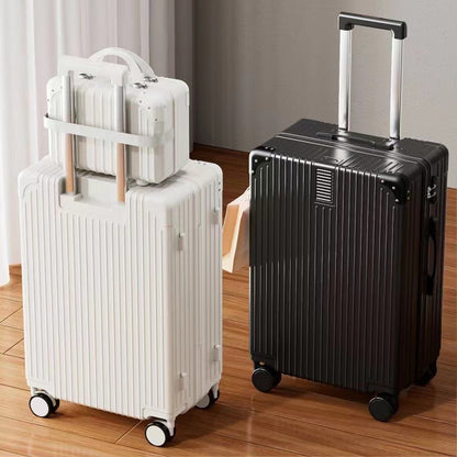 Vintage suitcase lady