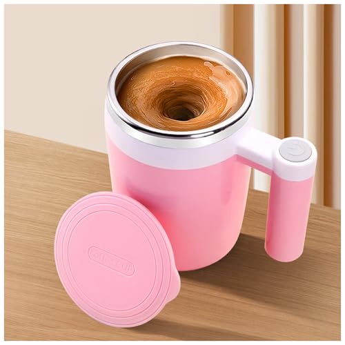 C-Pink Color Rechargeable Self Stirring Mug – Magnetic Auto Mixer Cup