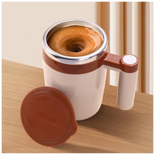 D-Brown Color Rechargeable Self Stirring Mug – Magnetic Auto Mixer Cup