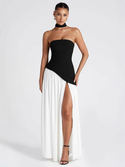 Elegant Bodycon Long Dress with Crossover Strap
