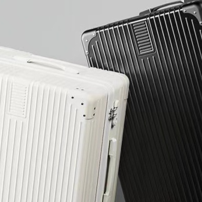 Vintage suitcase lady