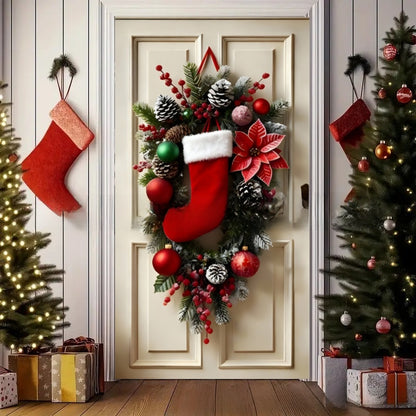 Christmas Polyester Door Curtain Backdrop
