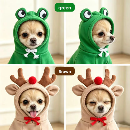 Pet Christmas Hooded Fleece Jacket