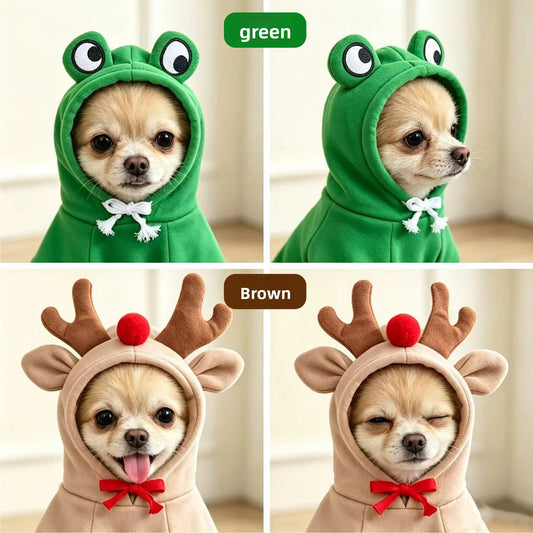 Pet Christmas Hooded Fleece Jacket