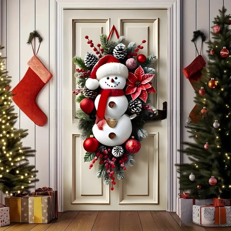 Christmas Polyester Door Curtain Backdrop