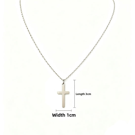 Minimalist Cross Titanium Steel Necklace