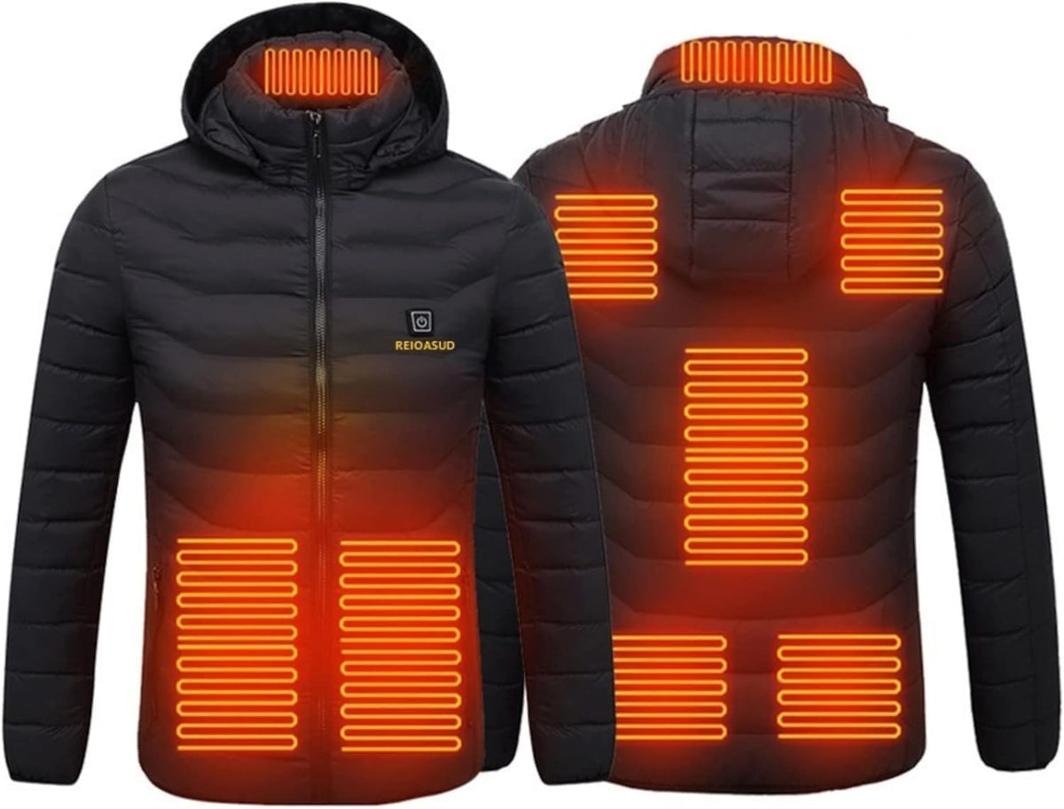Heated Hoodie Jacket with Carbon Fiber Heating Zones