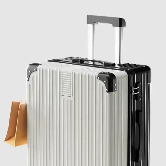 Vintage suitcase lady