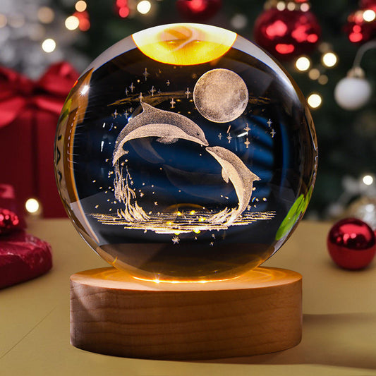 3D Crystal Ball Night Light – Unique Christmas Gift for Him