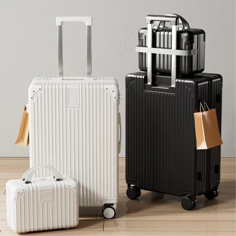 Vintage suitcase lady