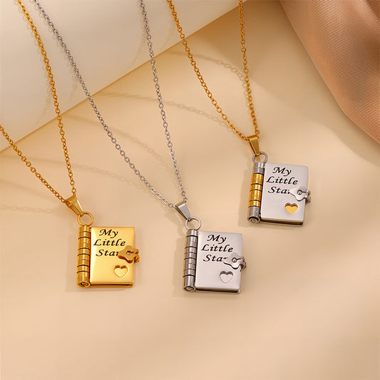 Engravable Heart Titanium Steel Necklace