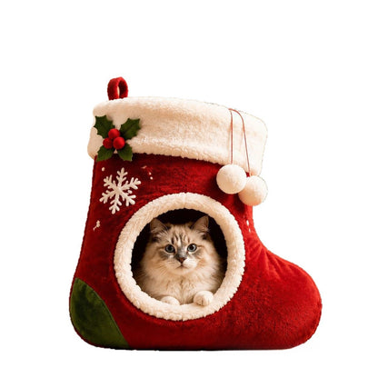 Cat Christmas Sock Calming