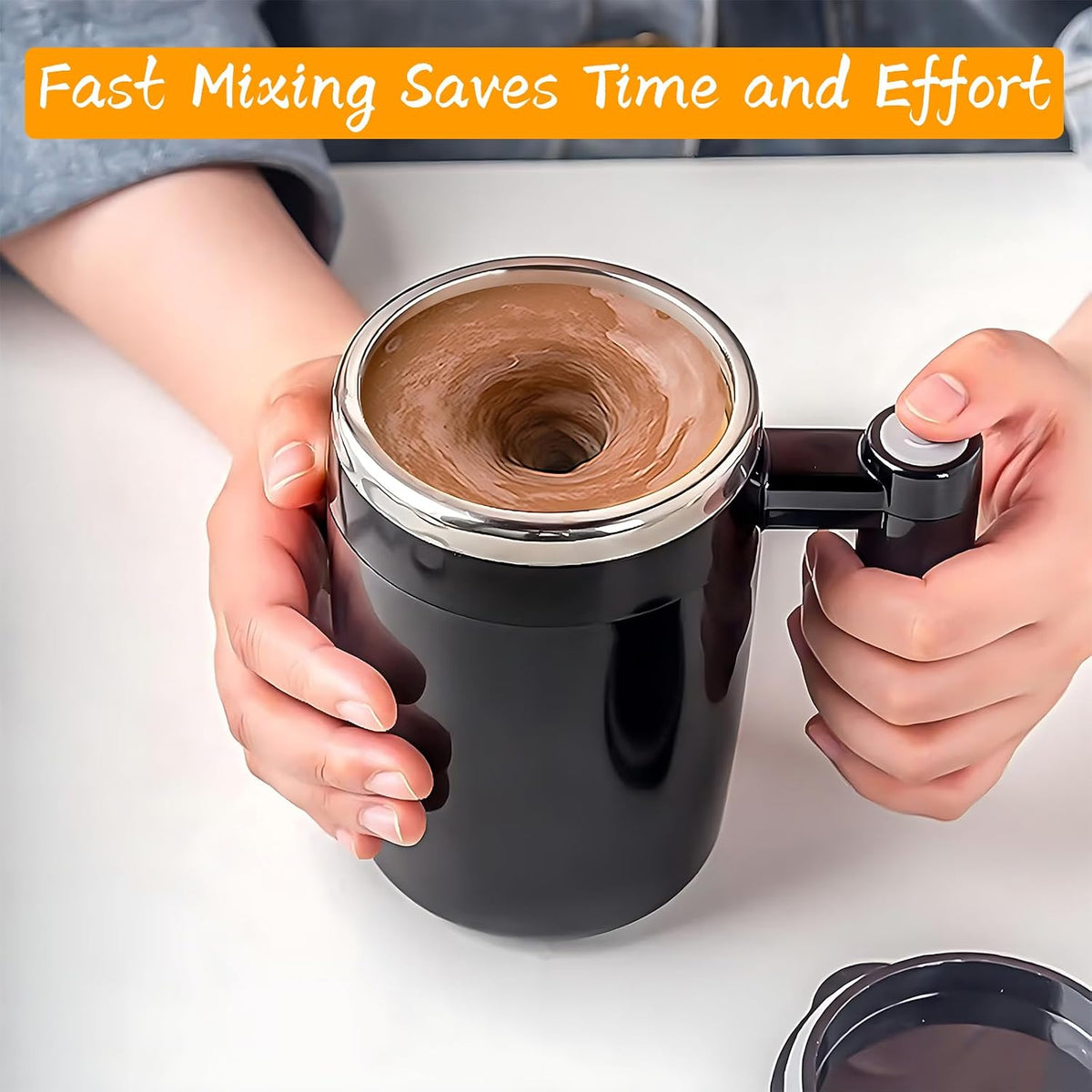 Rechargeable Self Stirring Mug – Magnetic Auto Mixer Cup