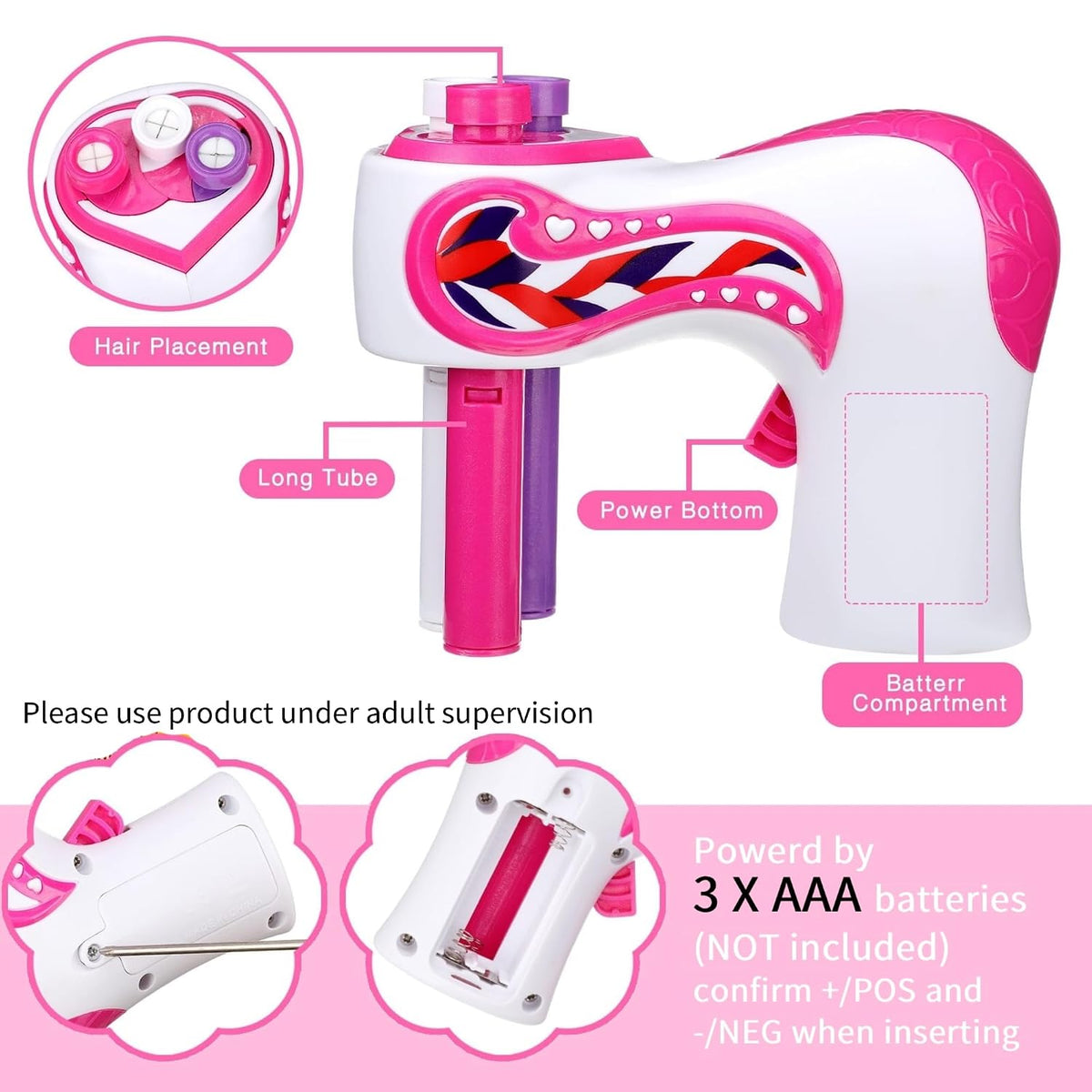 Electric Hair Braiding Machine Set – Automatic 3-Strand Tool