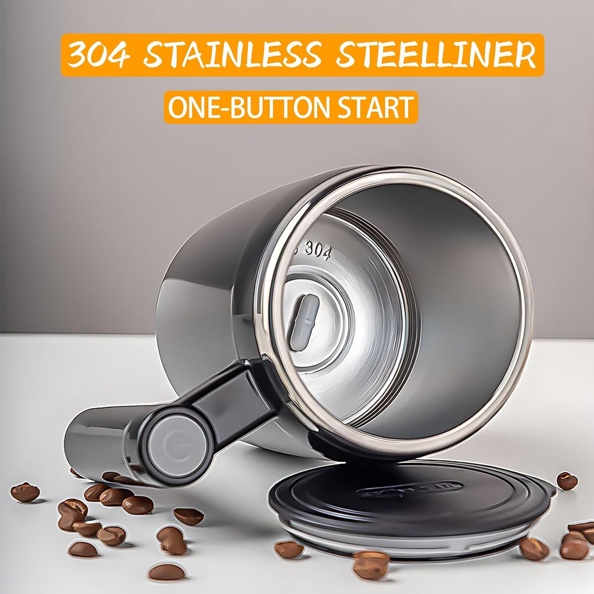 Rechargeable Self Stirring Mug – Magnetic Auto Mixer Cup