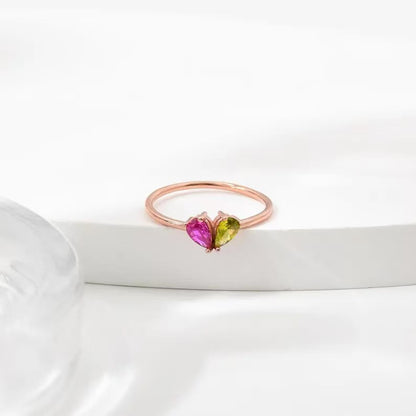 Water Drop Zircon Ring – Dainty Holiday Gift for Her