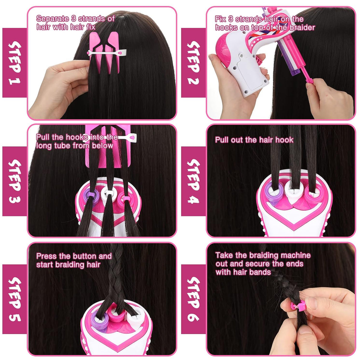 Electric Hair Braiding Machine Set – Automatic 3-Strand Tool