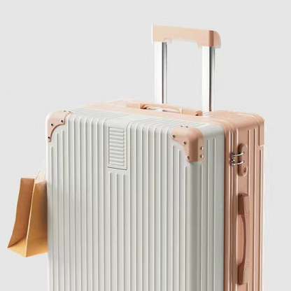 Vintage suitcase lady