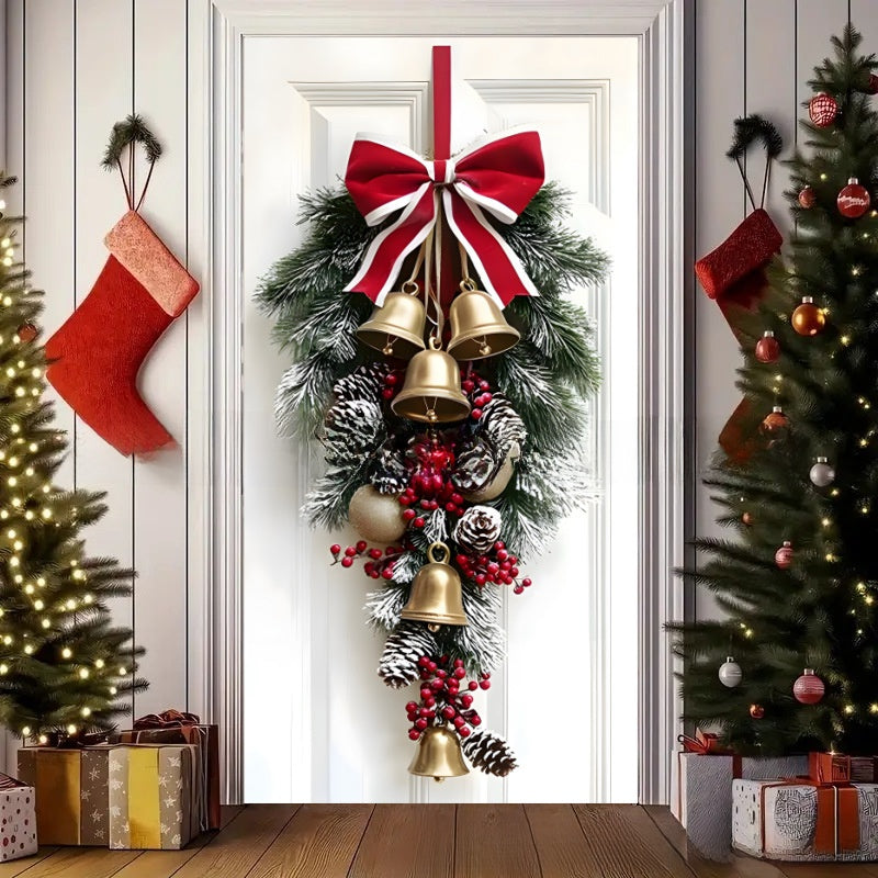 Christmas Polyester Door Curtain Backdrop