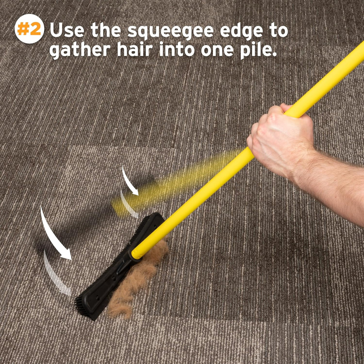 Rubber Pet Hair Removal Broom with Telescopic Handle