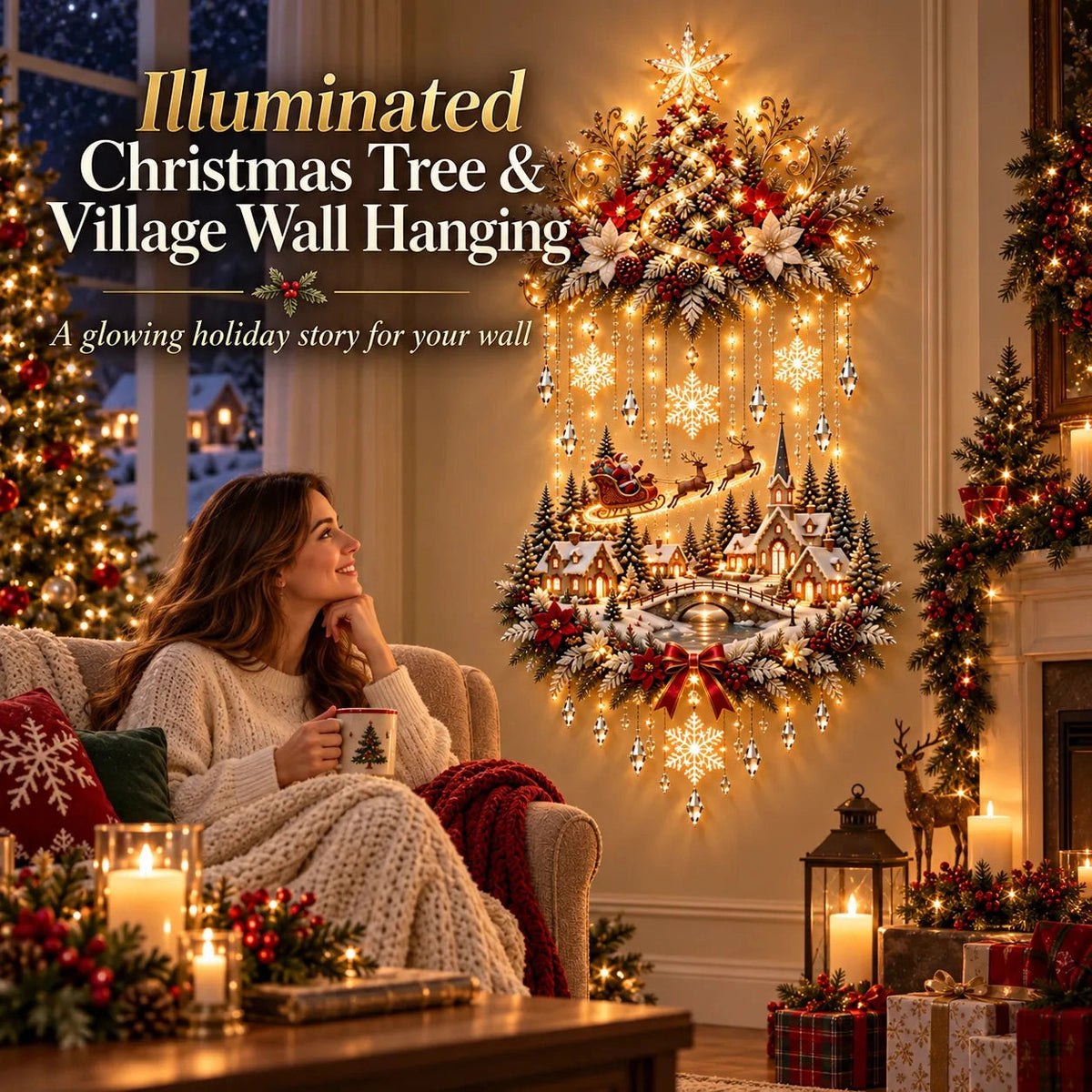 Christmas Light Wall Decor