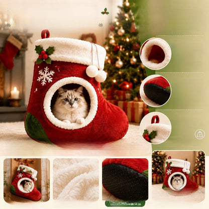Cat Christmas Sock Calming