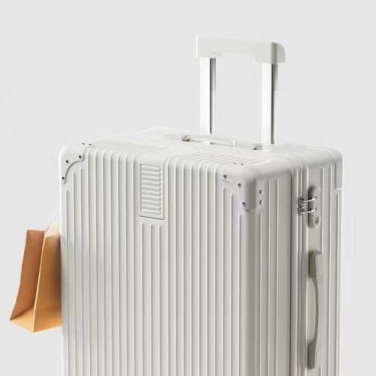 Vintage suitcase lady