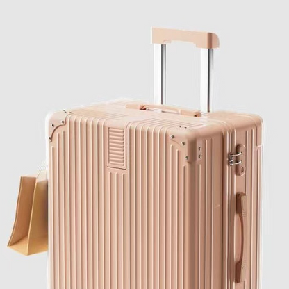 Vintage suitcase lady