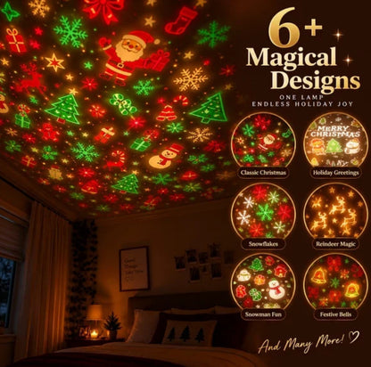 Christmas Snowflake Projector Lamp – Festive Room Decor Gift