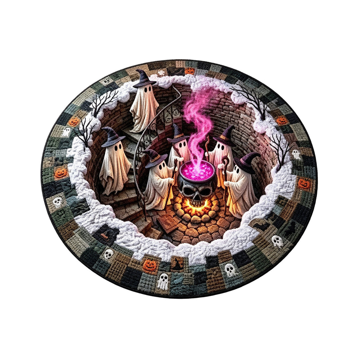 Festive Circular Rug