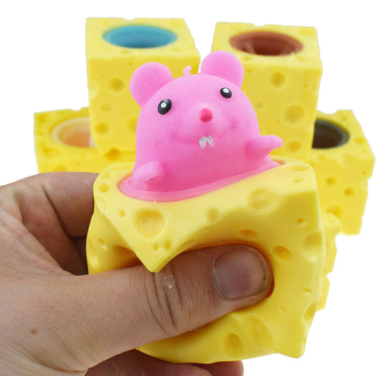 Funny Mouse And Cheese Anti-Stress Fidget Toy Set
